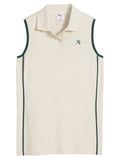 Puma x Arnold Palmer Womens Modalon Piped Sleeveless Polo - Alpine
