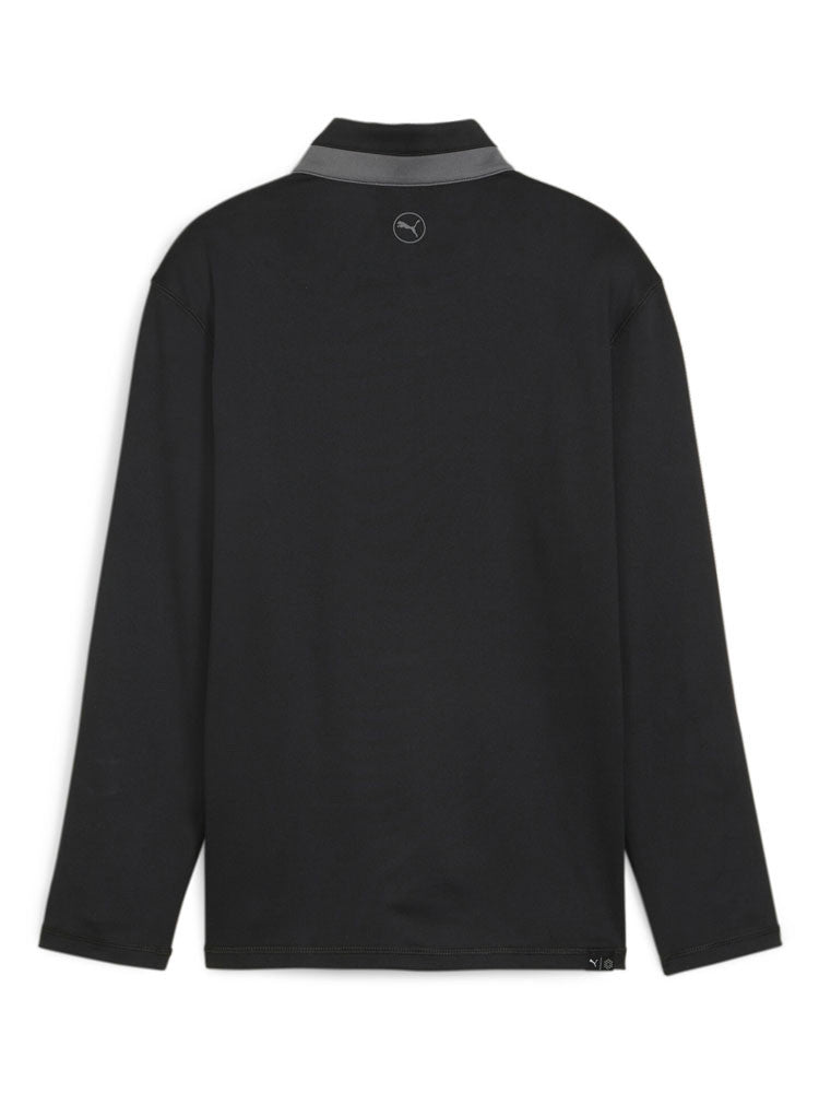 Puma JR Boy's Lightweight 1/4-Zip - Puma Black/Slate Sky
