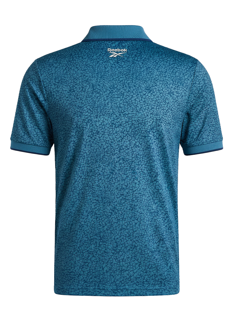 Reebok Crackle Print Polo Shirt - Wrapped Blue