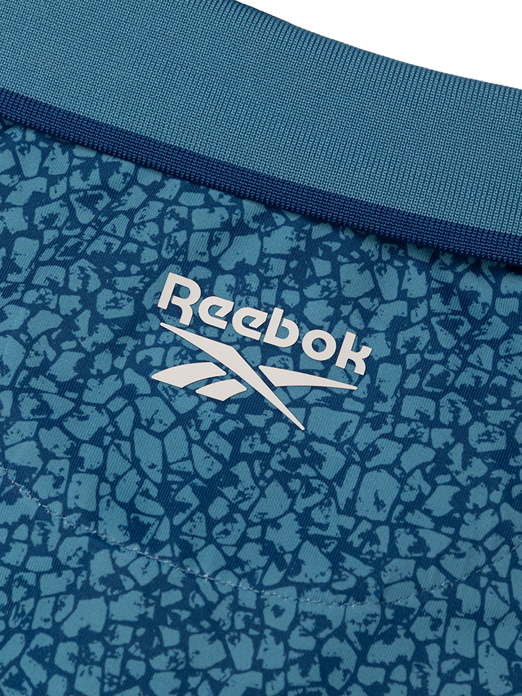 Reebok Crackle Print Polo Shirt - Wrapped Blue