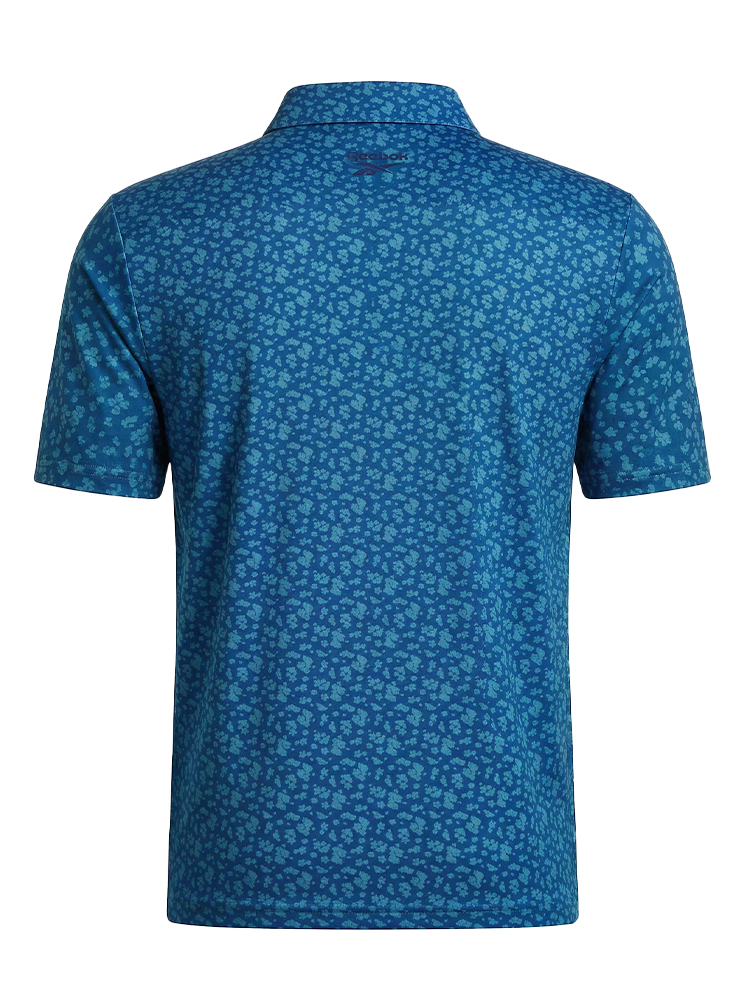 Reebok Floral Print Polo Shirt - Athletic Blue