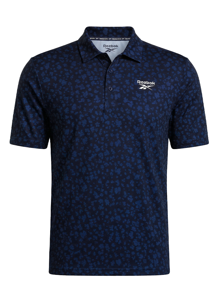 Reebok Floral Print Polo Shirt - Vector Navy