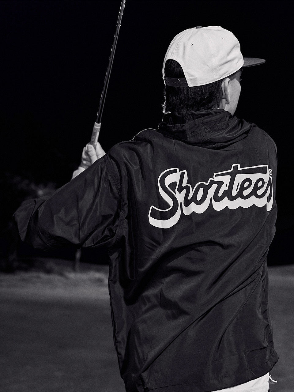 Shortees Golf Hooded Spray Jacket - Black
