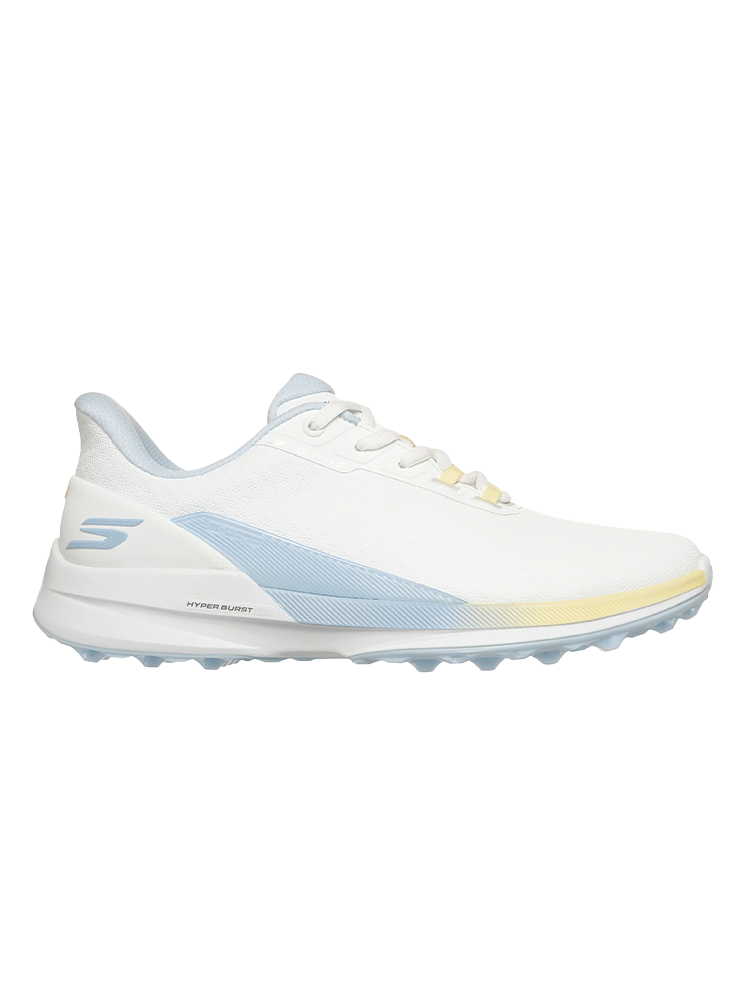 Skechers Womens GO GOLF Pure Slip 'Ins Golf Shoes - White/Blue/Yellow