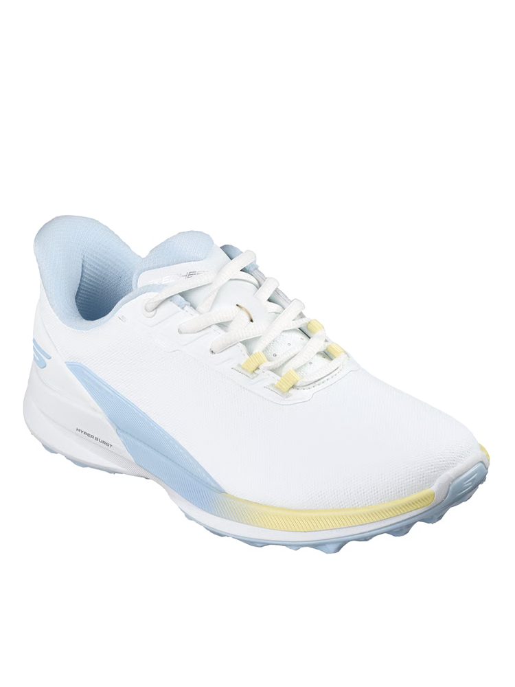 Skechers Womens GO GOLF Pure Slip 'Ins Golf Shoes - White/Blue/Yellow