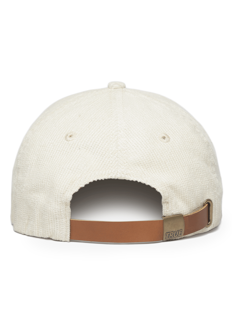 TRUE Linkswear 5 Panel Corduroy Enjoy The Walk Strapback Cap - Stone