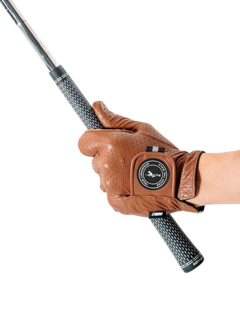 TRUE Linkswear Lux Golf Glove - Cognac