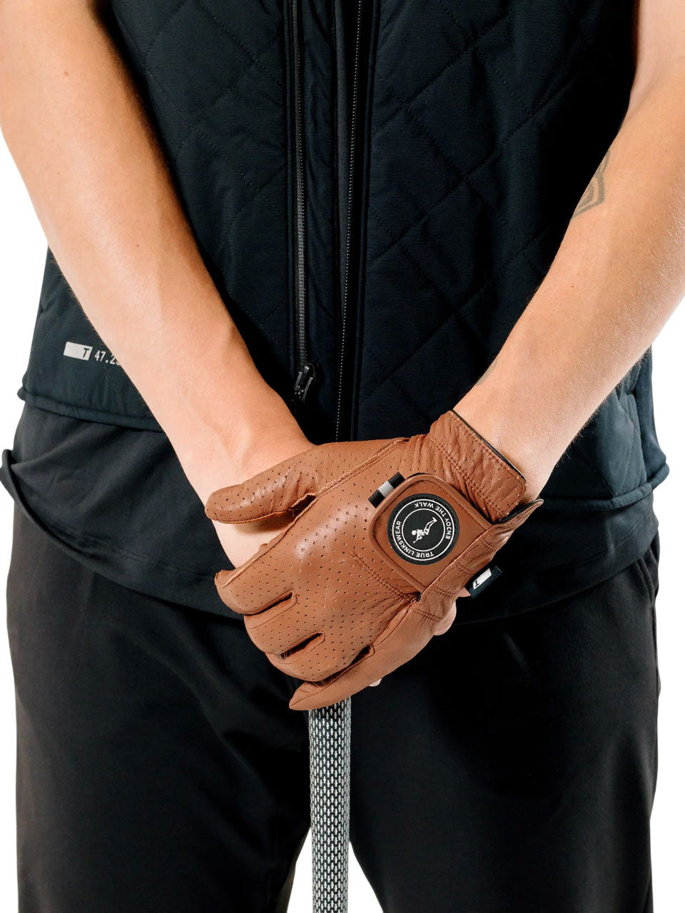 TRUE Linkswear Lux Golf Glove - Cognac