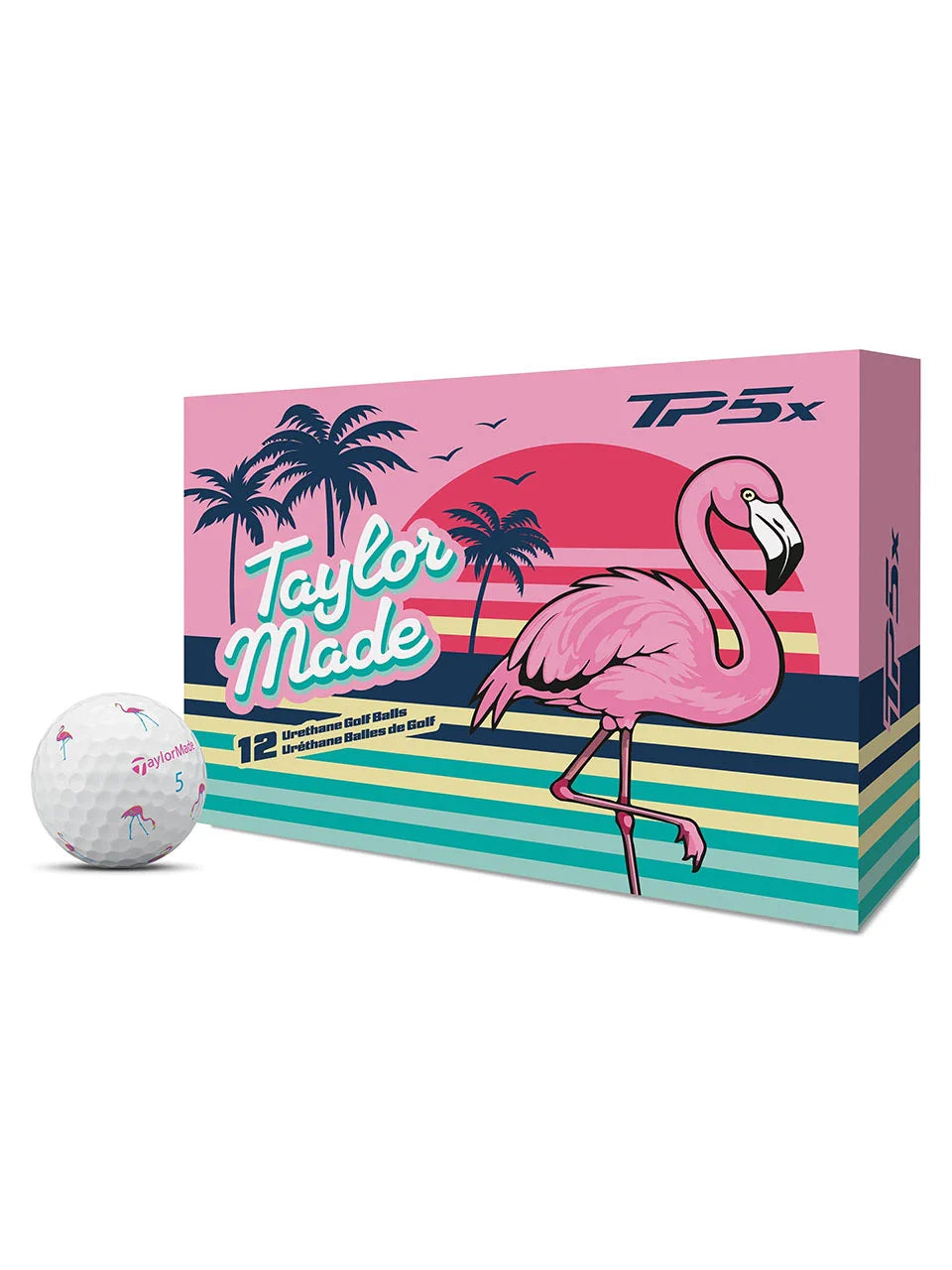 TaylorMade TP5x Pix Flamingo Limited Edition Golf Balls