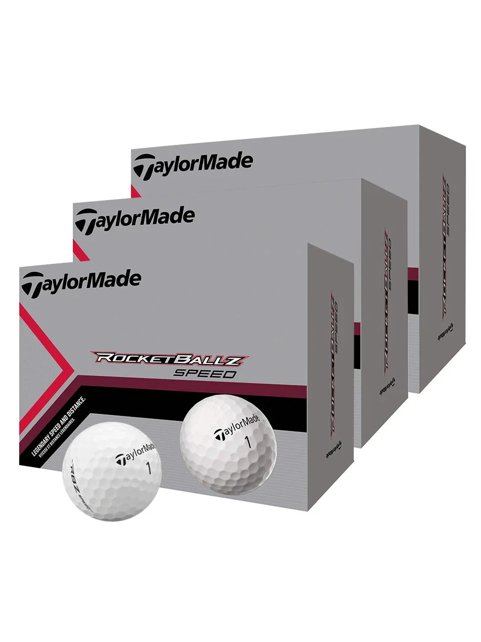 TaylorMade RocketBallz Speed 2025 Golf Balls - 6 Dozen