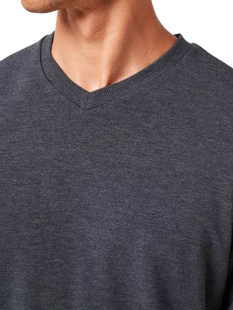 TravisMathew Amenities V-Neck - Heather Dark Grey
