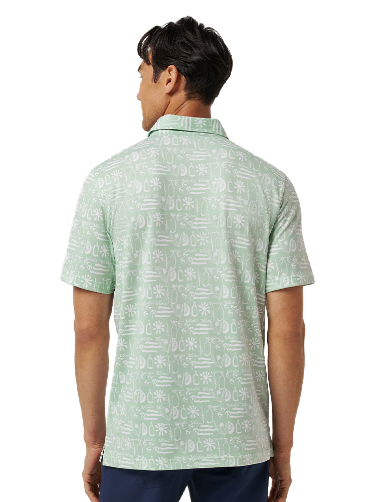TravisMathew Featherweight Cabana Polo - Aqua Foam