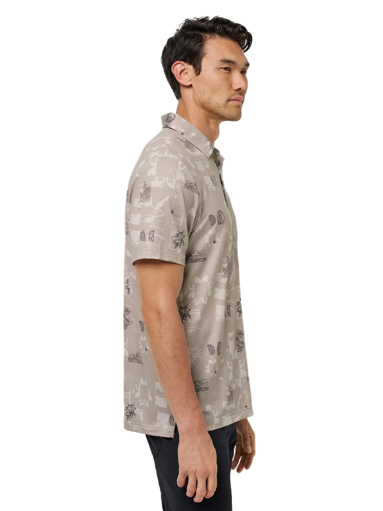 TravisMathew Featherweight Spritz Polo - Island Fossil