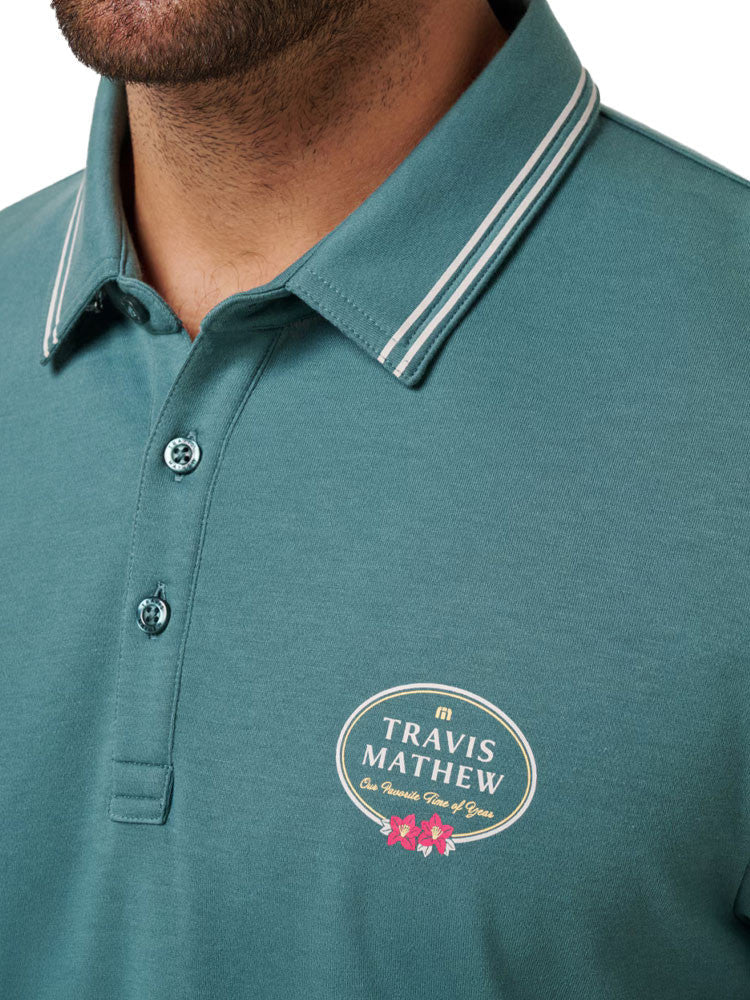 TravisMathew Patron Parade Polo - Silver Pine