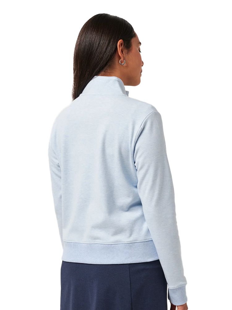 TravisMathew Women's Cloud 1/2 Zip - Heather Kentucky Blue