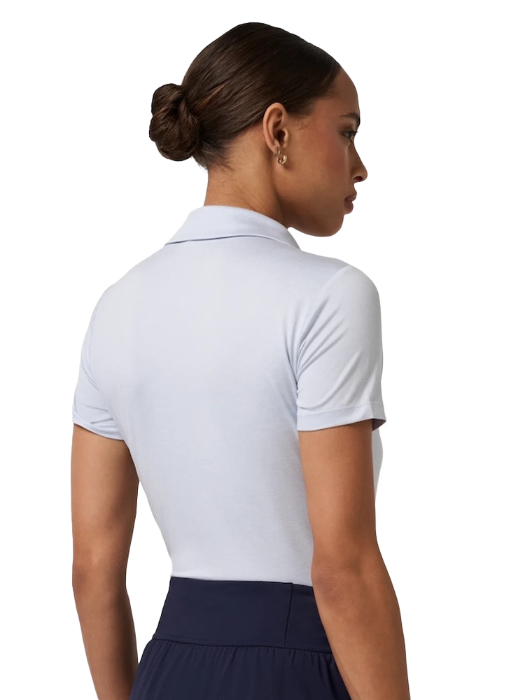 TravisMathew Women's Skyloft Light SS Polo - Heather Halogen Blue
