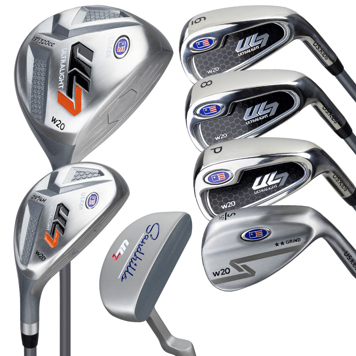 US Kids Golf Ultralight 7 Set (Juniors Left)