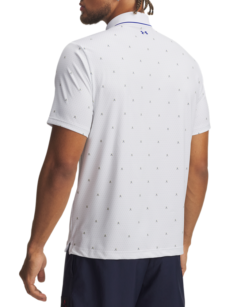 Under Armour Drive Hazard Polo - White/Halo Grey/Royal