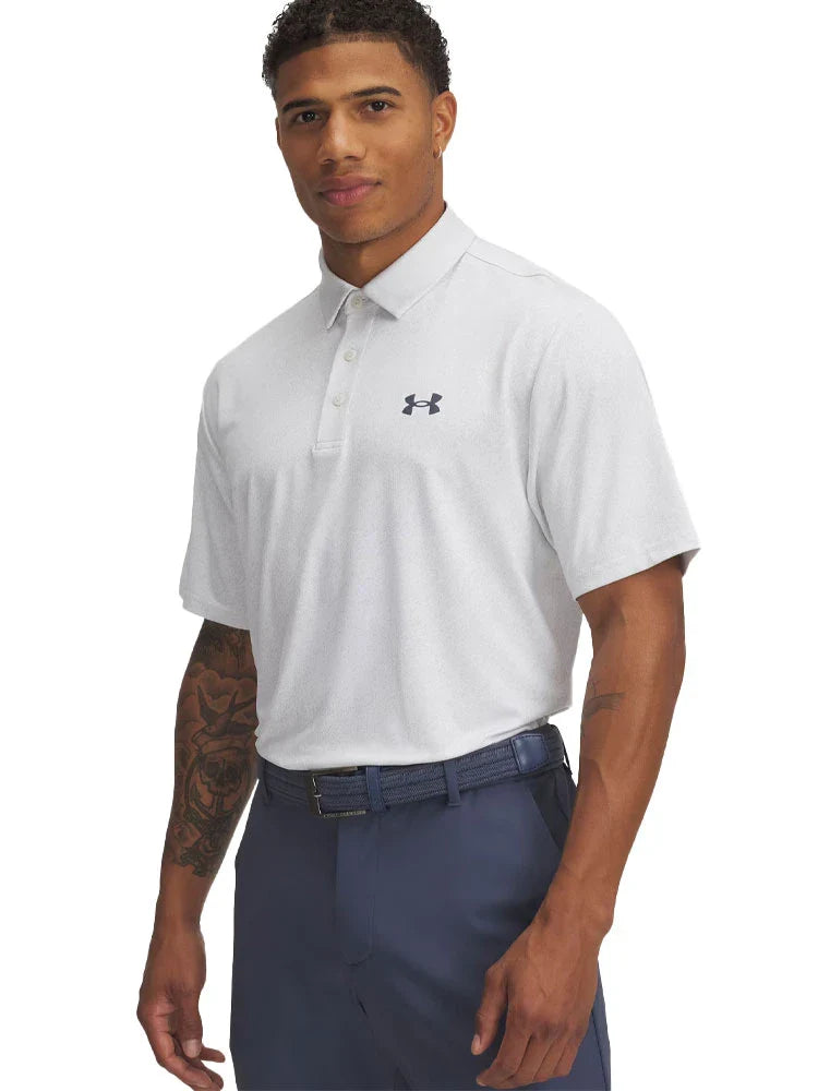 Under Armour Drive Jacquard Polo - White Clay/White