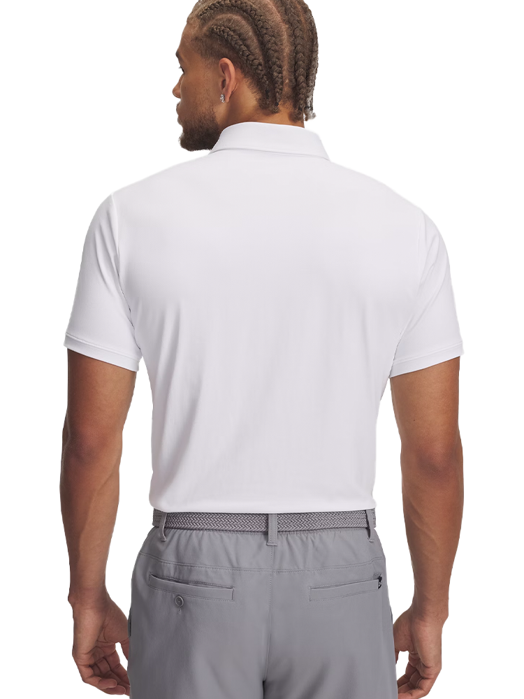 Under Armour Drive Sport Pique Polo - White/Halo Grey