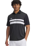 Under Armour Drive Team Dual Stripe Polo - Black/White