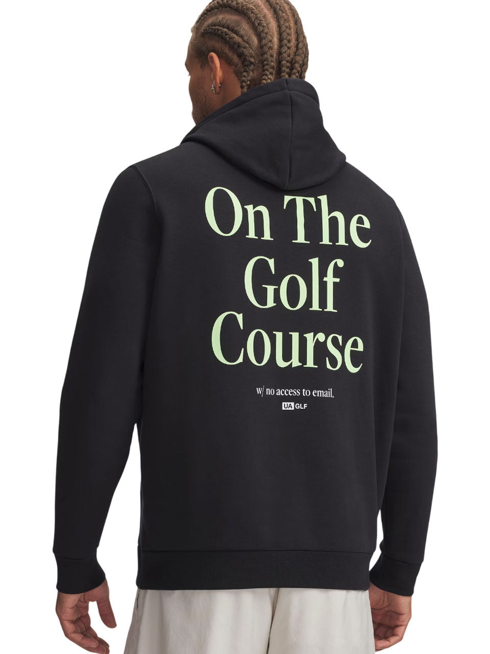 Under Armour Icon Golf Trip Hoodie - Black/Lumos Lime