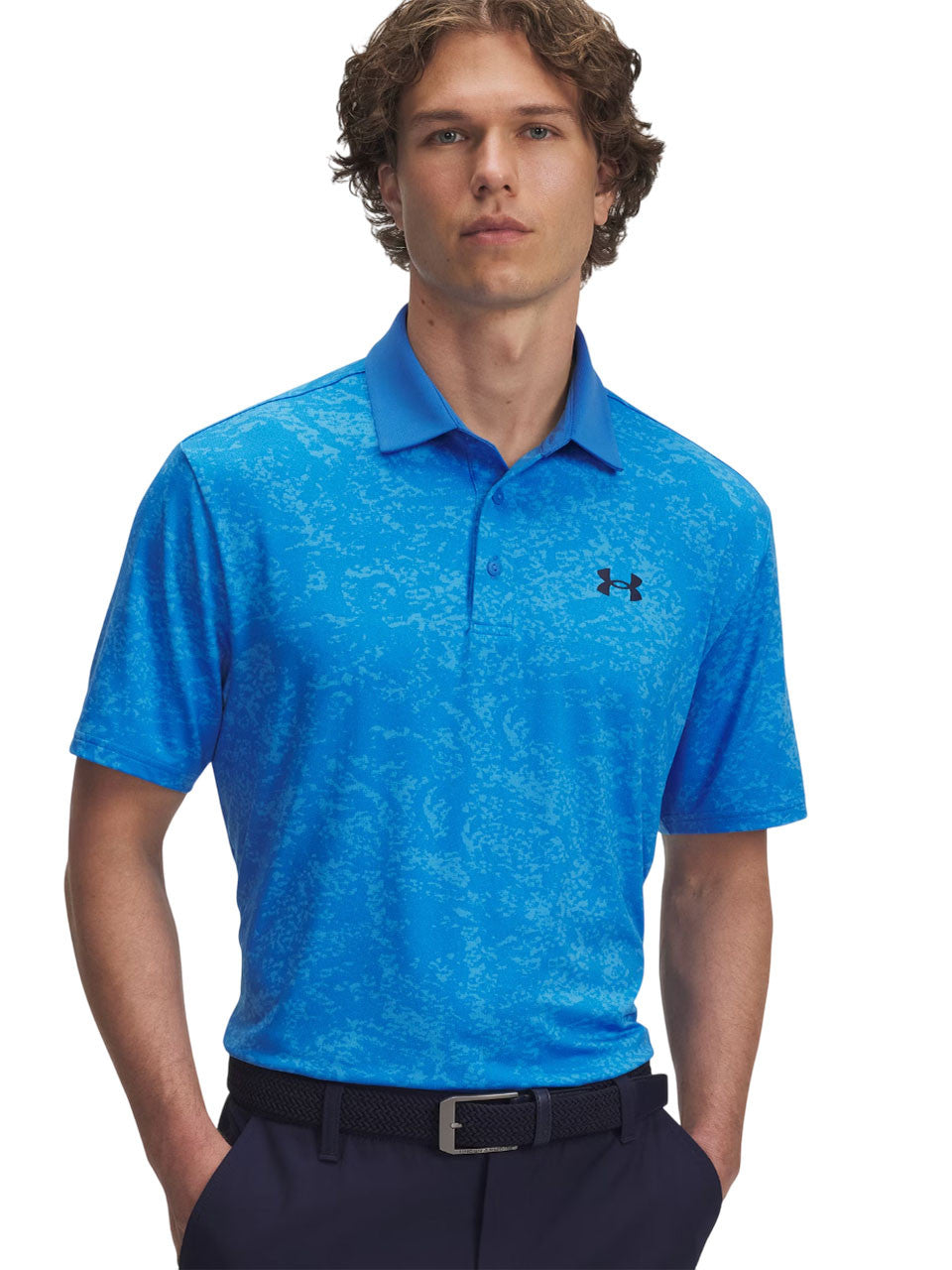 Under Armour Playoff 3.0 Printed Polo - Blue Atlantis/Viral Blue/Midnight Navy