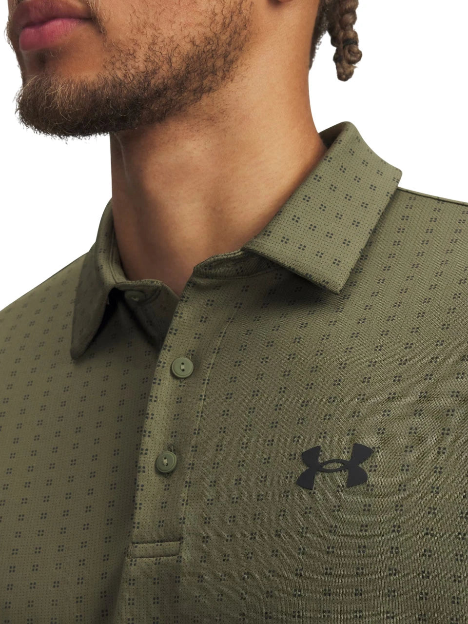 Under Armour Playoff 3.0 Printed Polo - Marine OD Green/Black