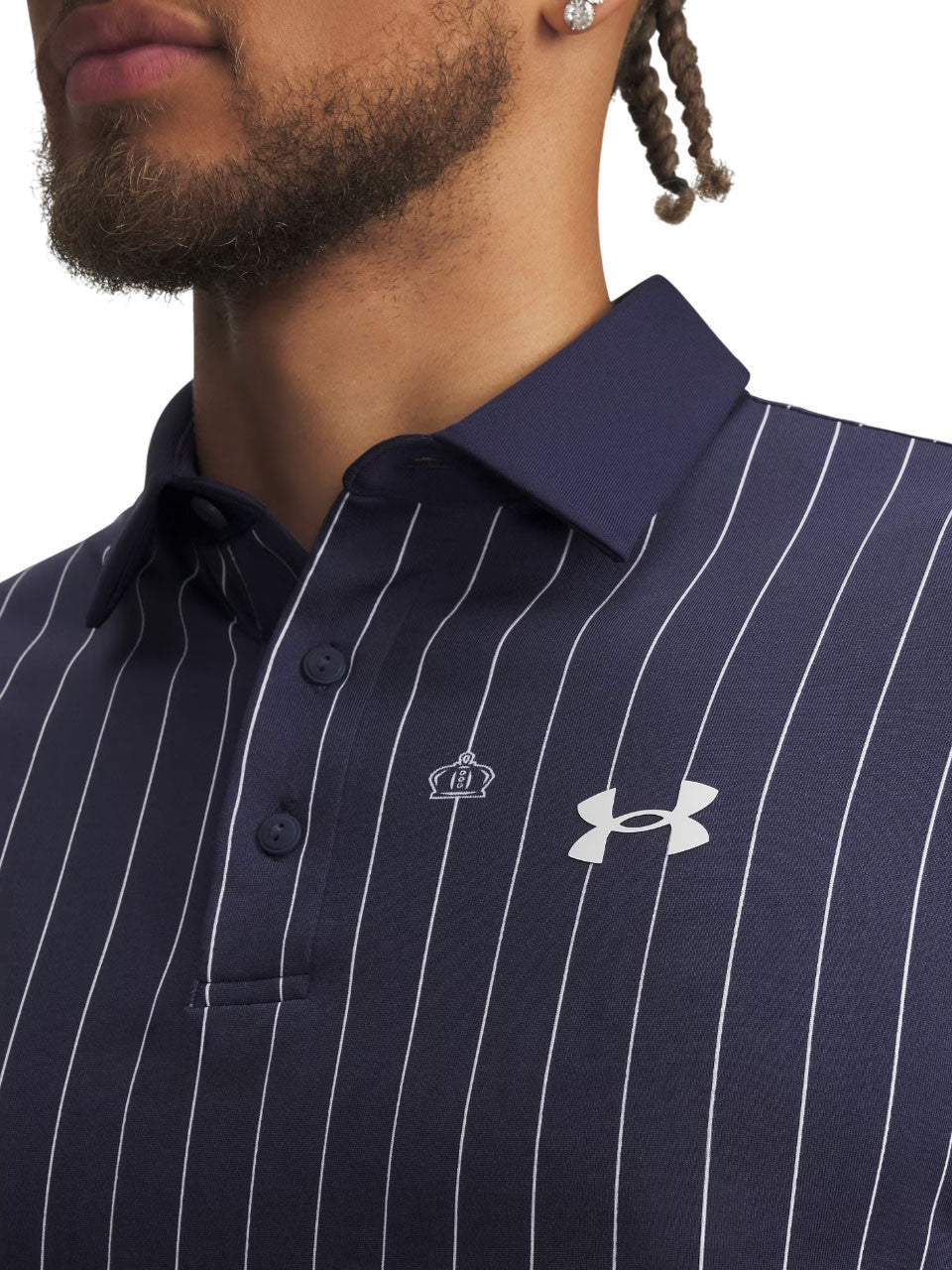 Under Armour Playoff 3.0 Printed Polo - Midnight Nvy/White