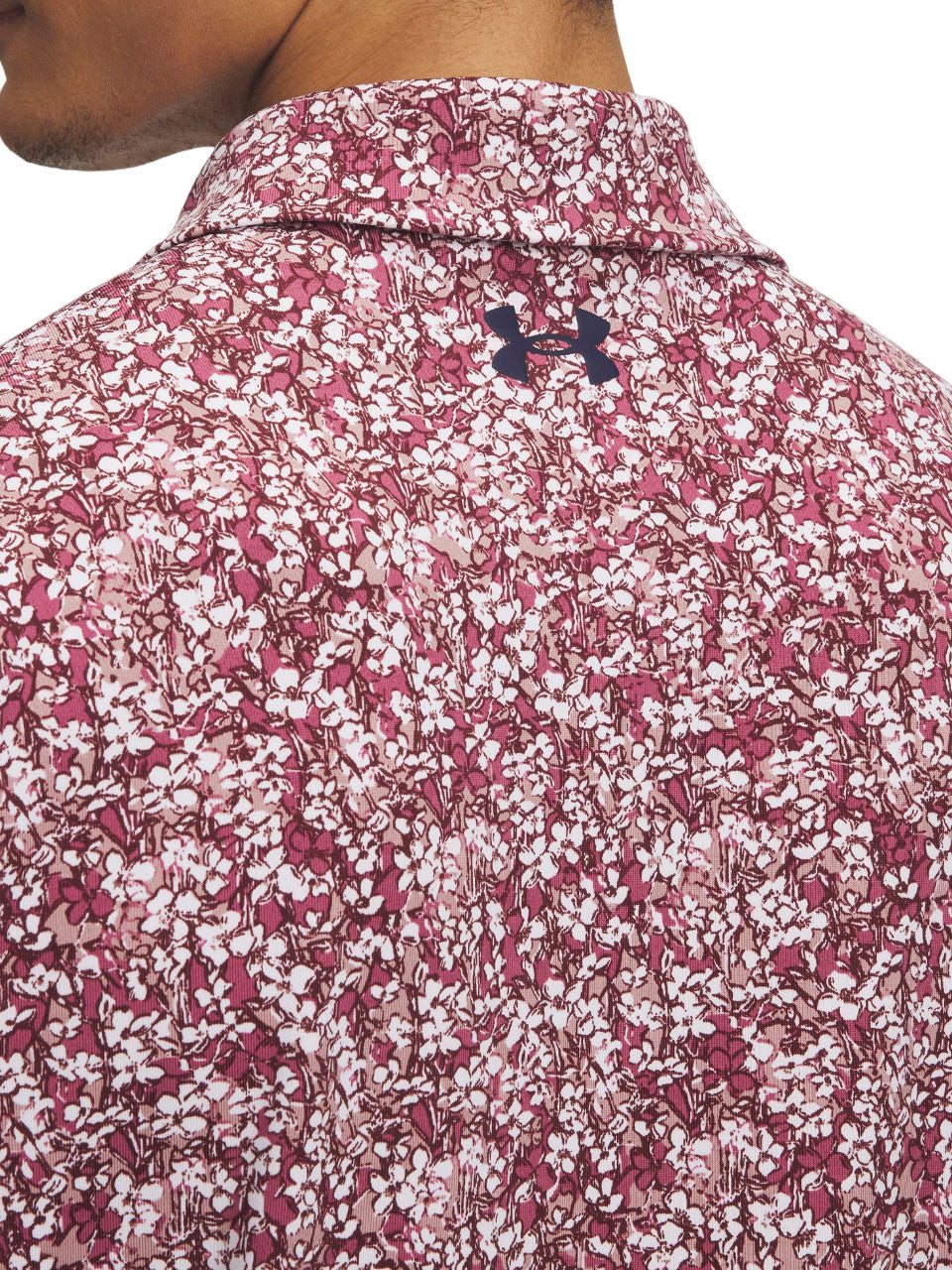 Under Armour Playoff 3.0 Printed Polo - Tourmaline Pink/Dark Maroon/Navy
