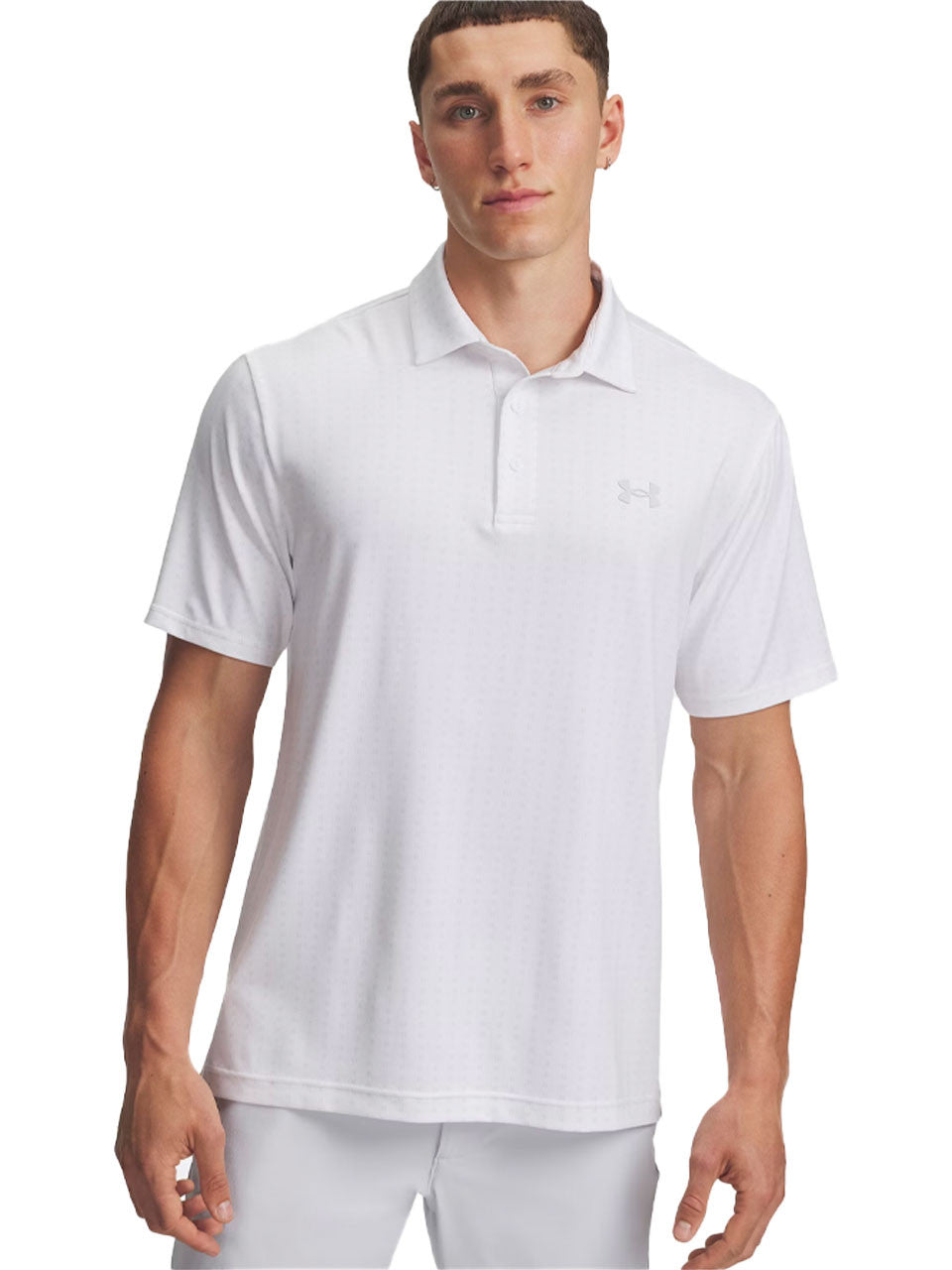 Under Armour Playoff 3.0 Printed Polo - White/Halo Grey
