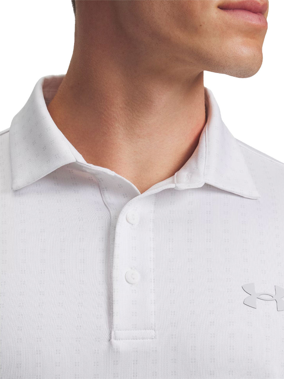 Under Armour Playoff 3.0 Printed Polo - White/Halo Grey