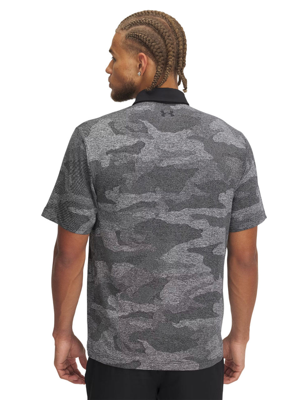 Under Armour Playoff Camo Jacquard Polo - Black/White