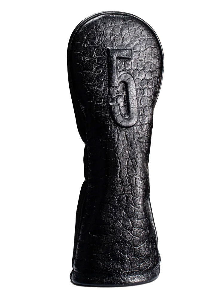 Vessel Lux Embosse Headcover - Croc Black