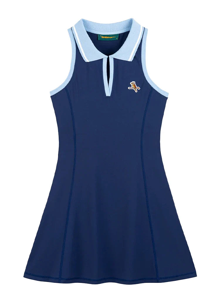 Walker Golf Things Womens Fairway Dress - Navy/Powder Blue