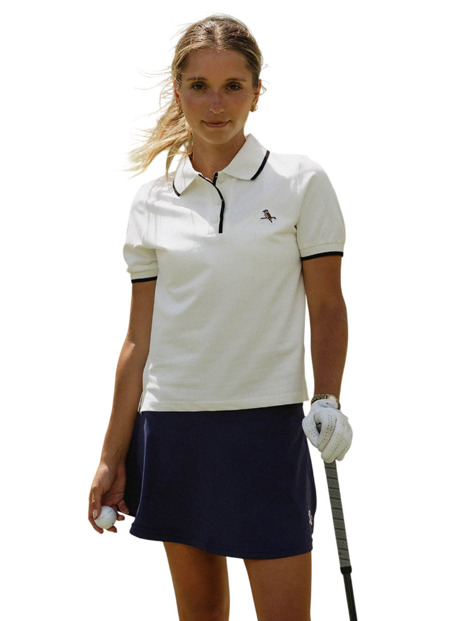 Walker Golf Things Womens Kooka Polo - White/Black