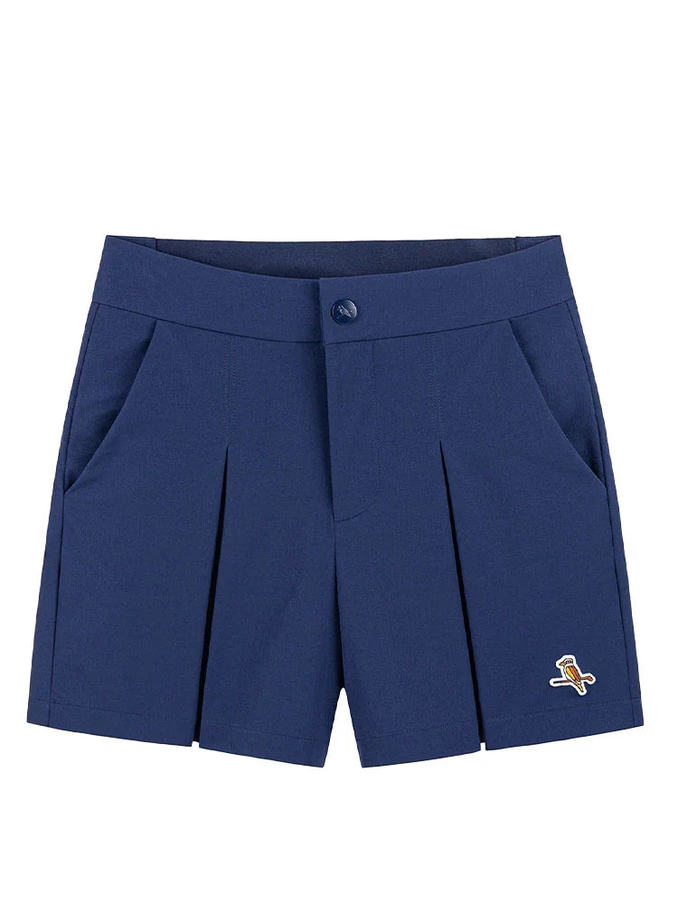 Walker Golf Things Womens Pleat Shorts - Navy
