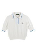 Walker Golf Things Womens SS Knit Polo - Ivory