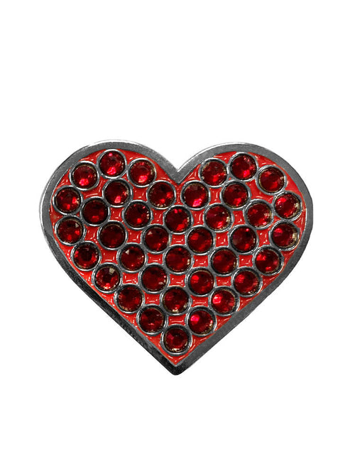Ahead Ball Marker - Crystal Red Heart-GolfMaker