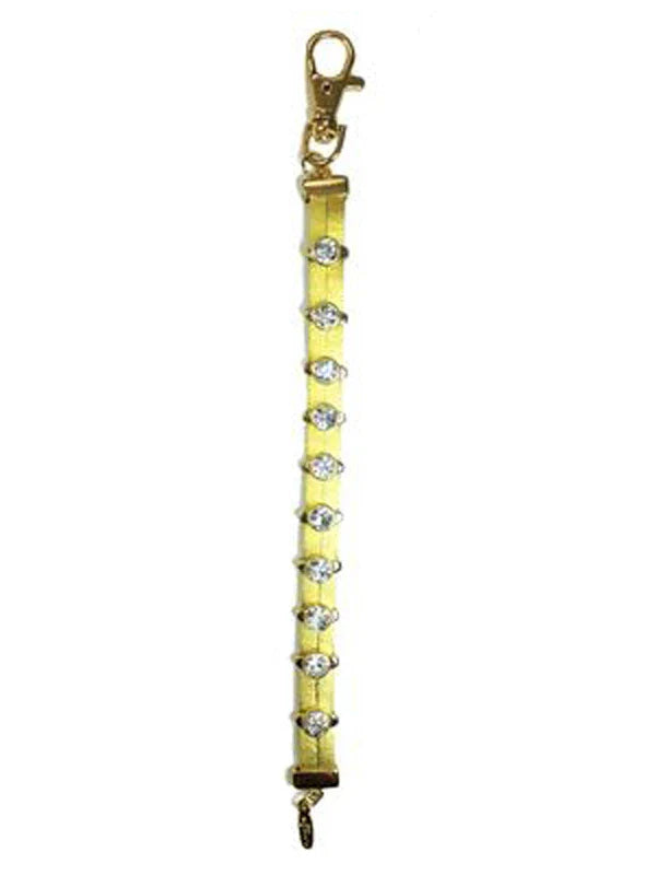 Navika Leather Crystal Stroke Counter Gold