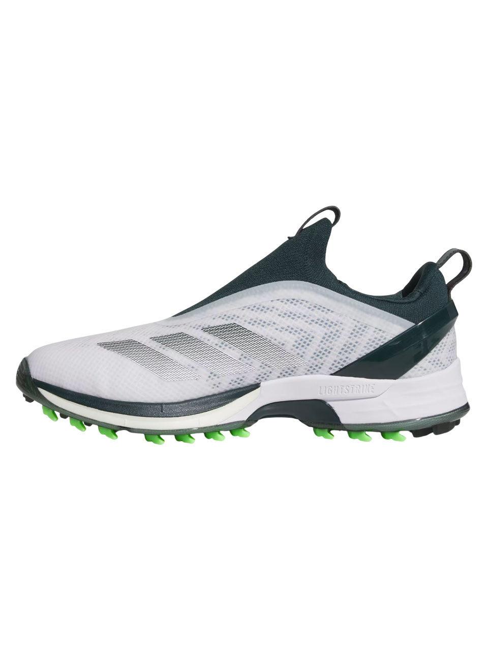 adidas Adizero ZG BOA Spikeless Golf Shoes - Ftwr White/Aurora Ivy/Lime Burst