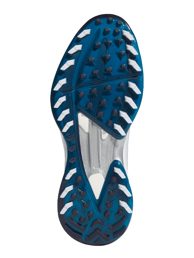 adidas Adizero ZG Lo BOA Spikeless Golf Shoes - Cloud White/Night Indigo/Silver