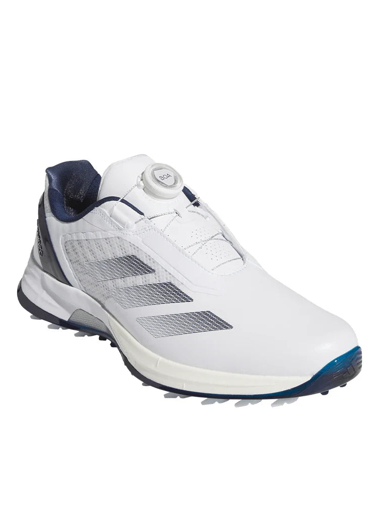 adidas Adizero ZG Lo BOA Spikeless Golf Shoes - Cloud White/Night Indigo/Silver