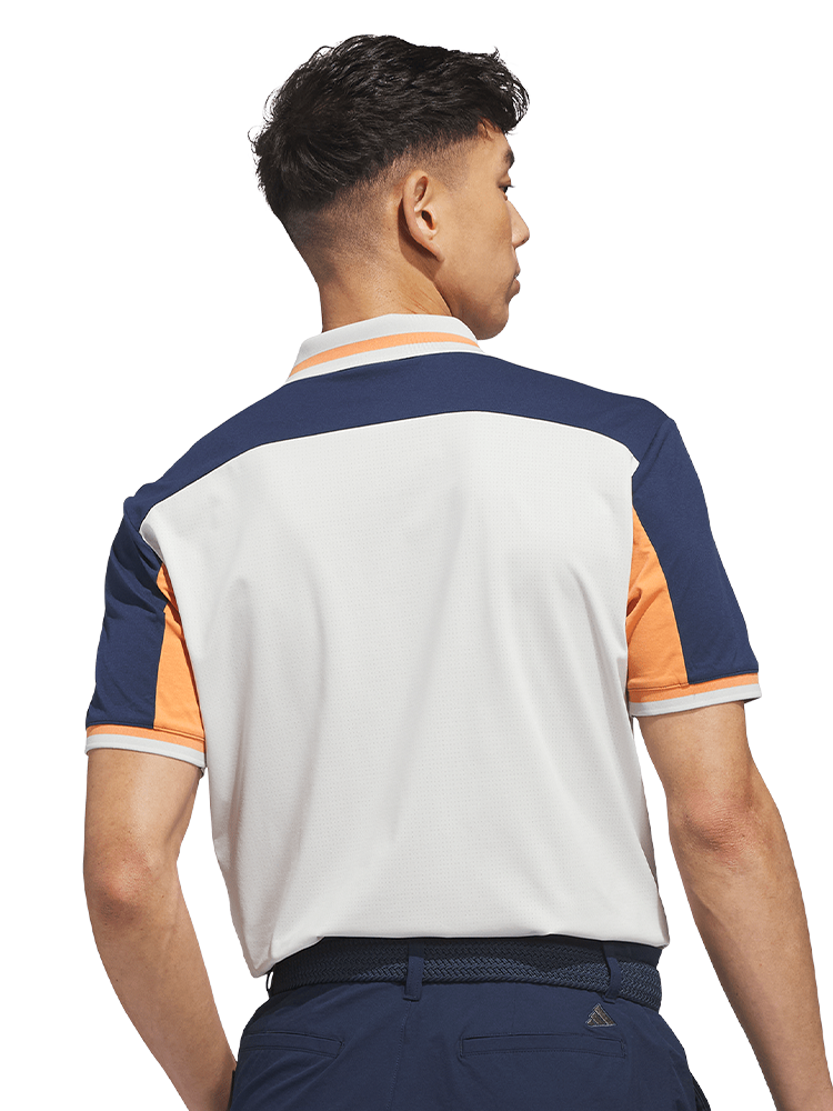 adidas Beyond The Course Vent Knit Polo Shirt - Orbit Grey/Collegiate Navy