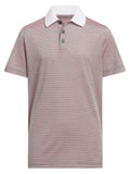 adidas Boy's Ottoman Striped Short Sleeve Polo Shirt - Collegiate Green