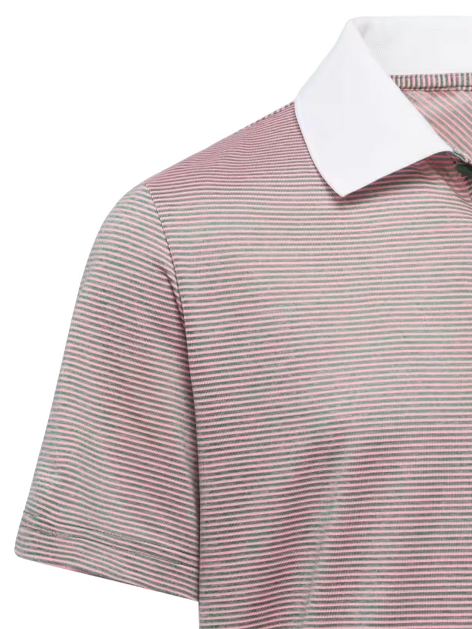 adidas Boy's Ottoman Striped Short Sleeve Polo Shirt - Collegiate Green