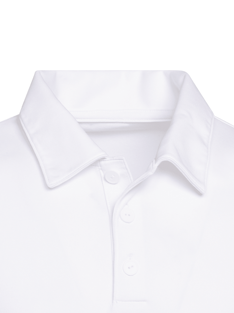 adidas Boys Performance Short Sleeve Polo - White
