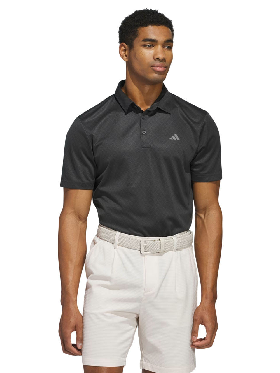 adidas Core Allover Print Polo Shirt - Carbon/Black