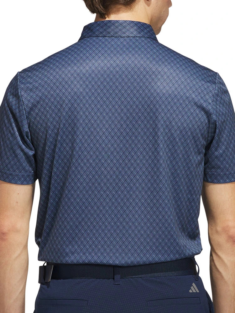 adidas Core Allover Print Polo Shirt - Collegiate Navy/White