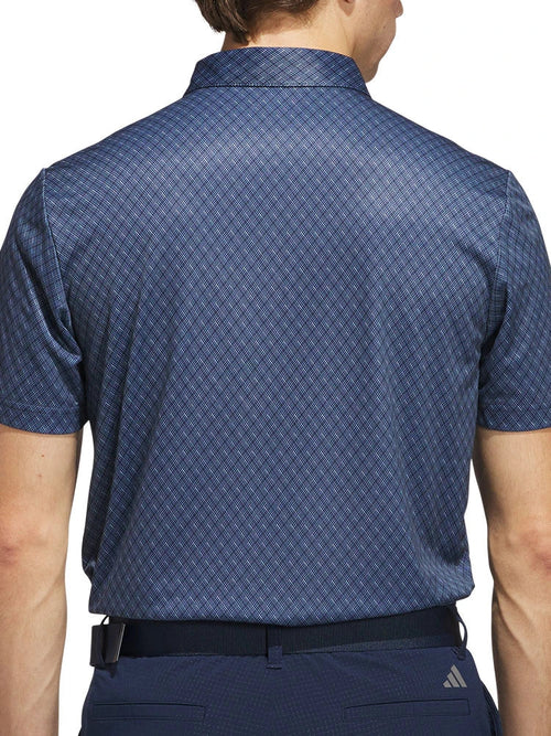 adidas Core Allover Print Polo Shirt - Collegiate Navy/White